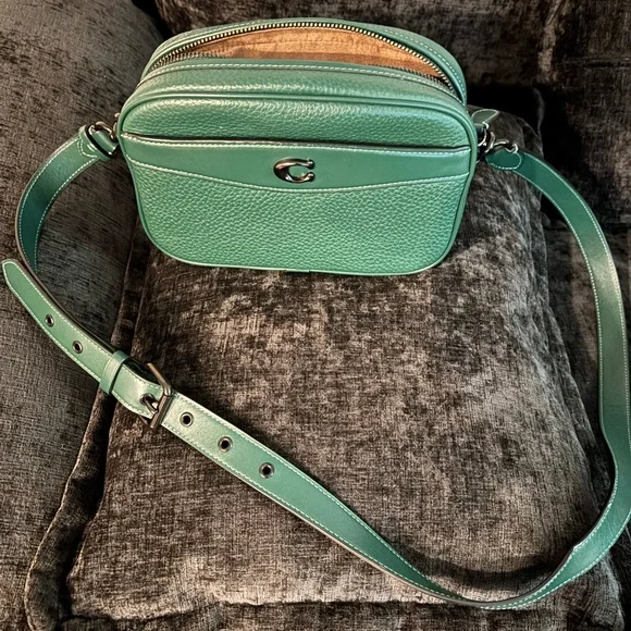 Coach | Bags | Coach Green Camera Bag With Adjustable Strap | Poshmark